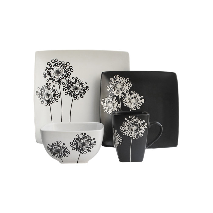 Ebern Designs Dasilva Stoneware Dinnerware Set Service for 4 & Reviews Wayfair